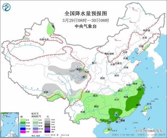 全国降水预报图